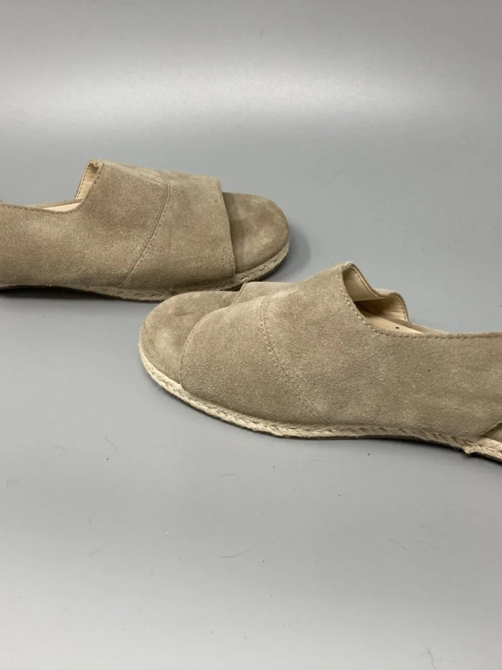 Sole Society Suede Espadrille Slingback Sandals Taupe Sz 8.5